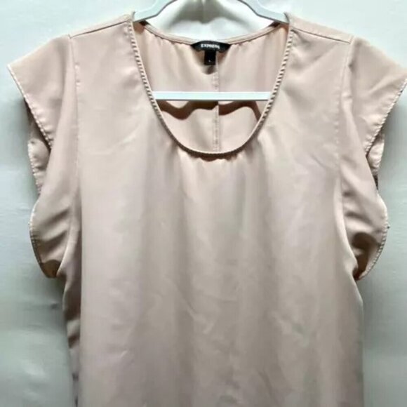 Express Blouse Women’s Large Pink Sleeveless Ladies Office Wear Top Comfortable - Picture 2 of 10